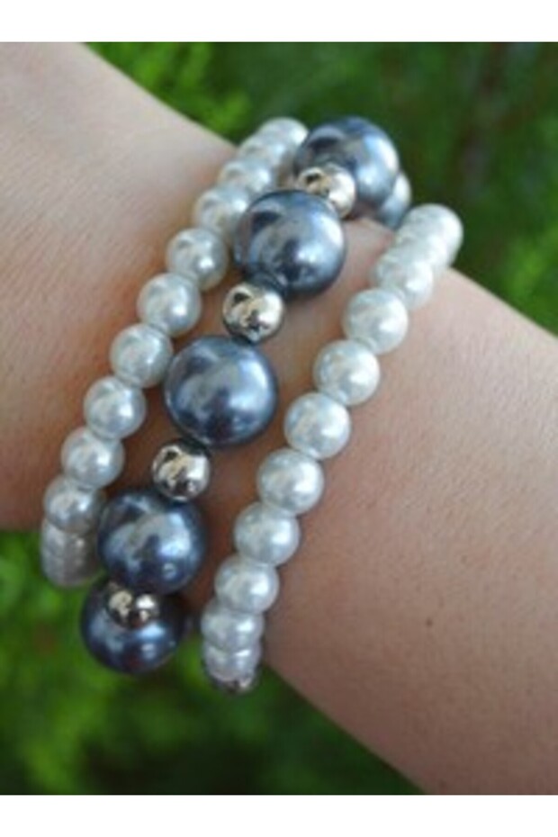 Pearl bracelet set - multicolored -