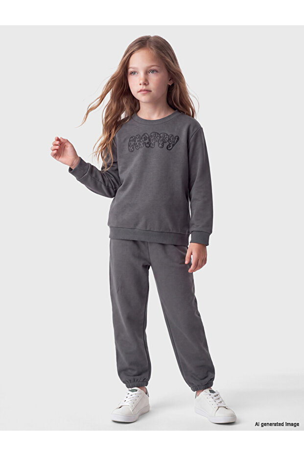 Esvab • Modern & Distinctive Girls' Jogger Sweatpants with Waist Drawstring