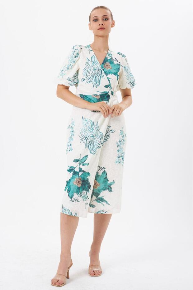 Tulle Fabric Wrap Dress