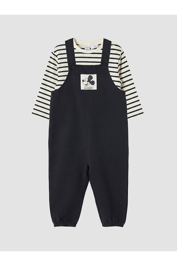 Lcw Baby Ecru Baby Boy Salopet Set