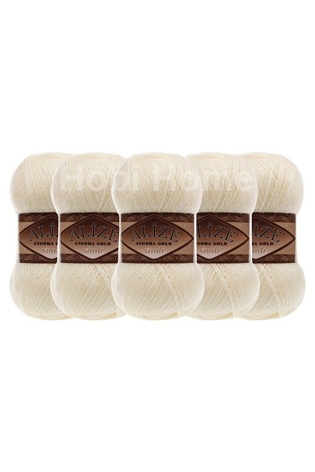 Angora Gold Glitter Hand Knitting Yarn 5 Pack 500 Gr - Candlelight 67