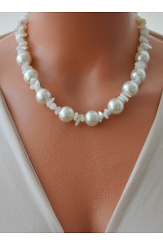 Pearl necklace - multicolor -
