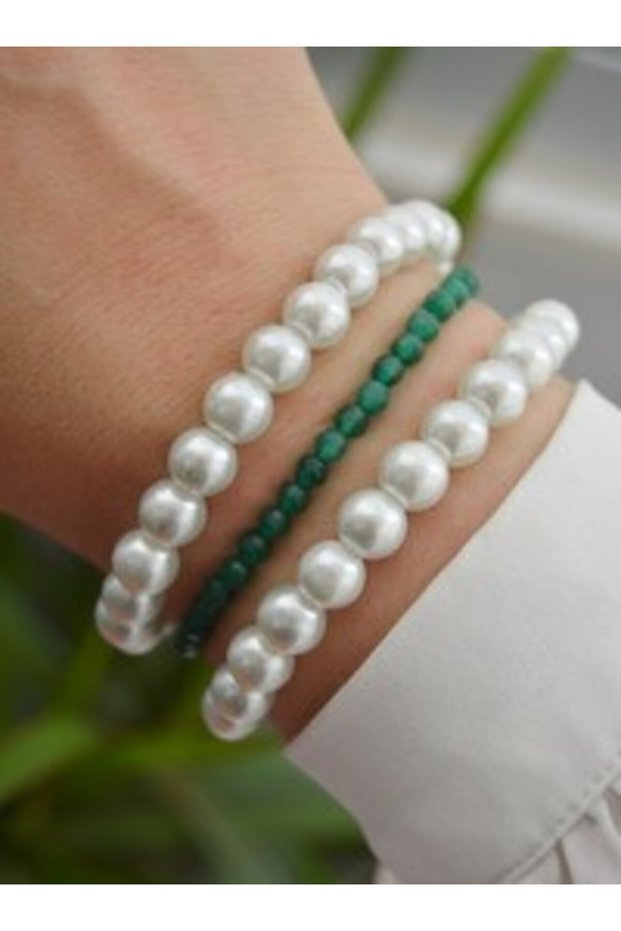 Jade Stone Veince Bracelet Set - Multi-Colored