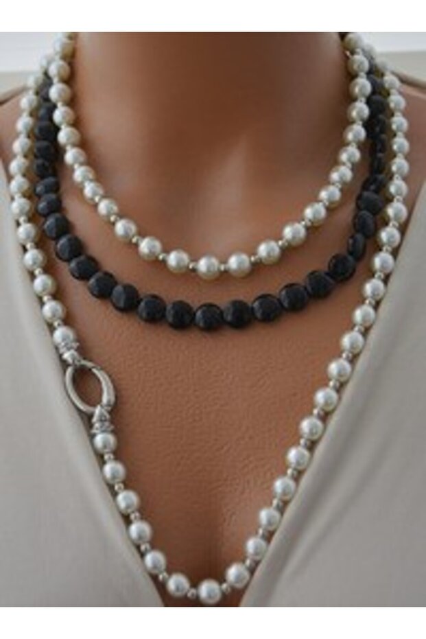 Onyx Stone Necklace - Multicolor -