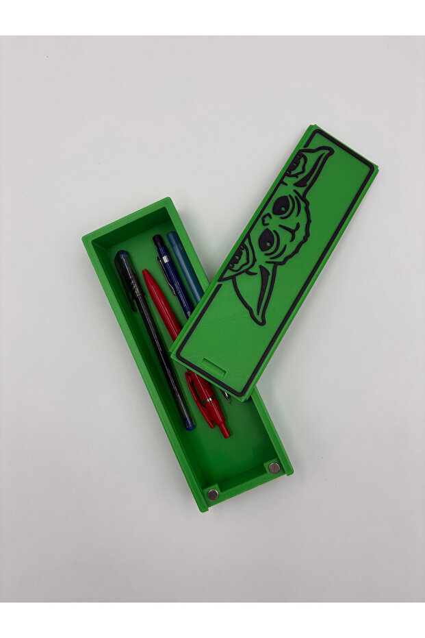 Star Wars Baby Yoda Design Green Magnetic Pencil Case