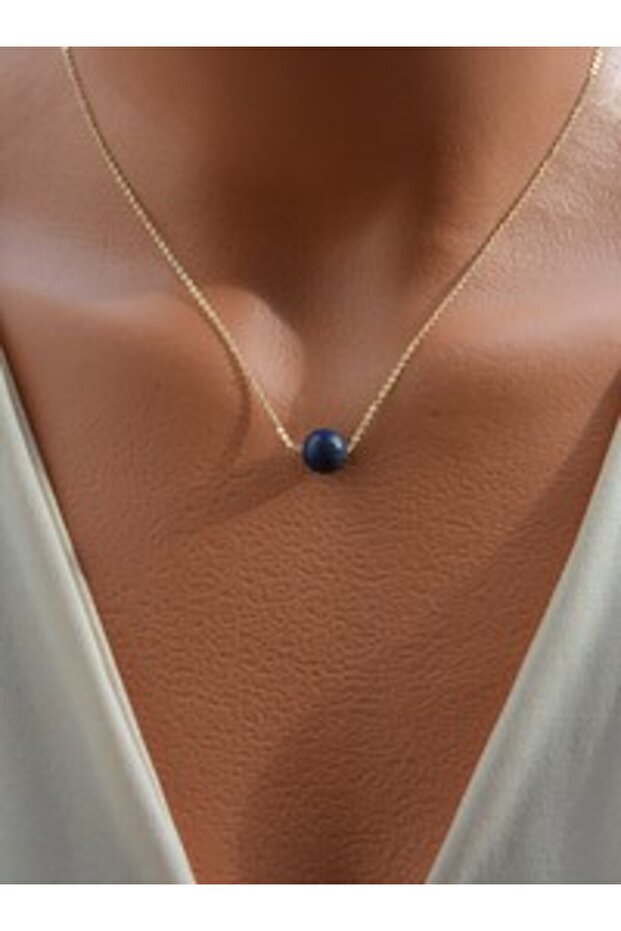 Lapis Lazuli Necklace - Gold Color -