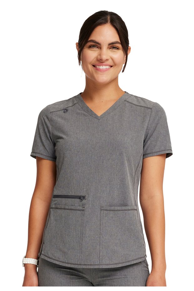 Cka685 Women's Scrubs Single Top – Imported, Contemporary Cut, 3 Pockets, 360 ° Flexible, Moisture Absorbing Doctor Nurse Single Top