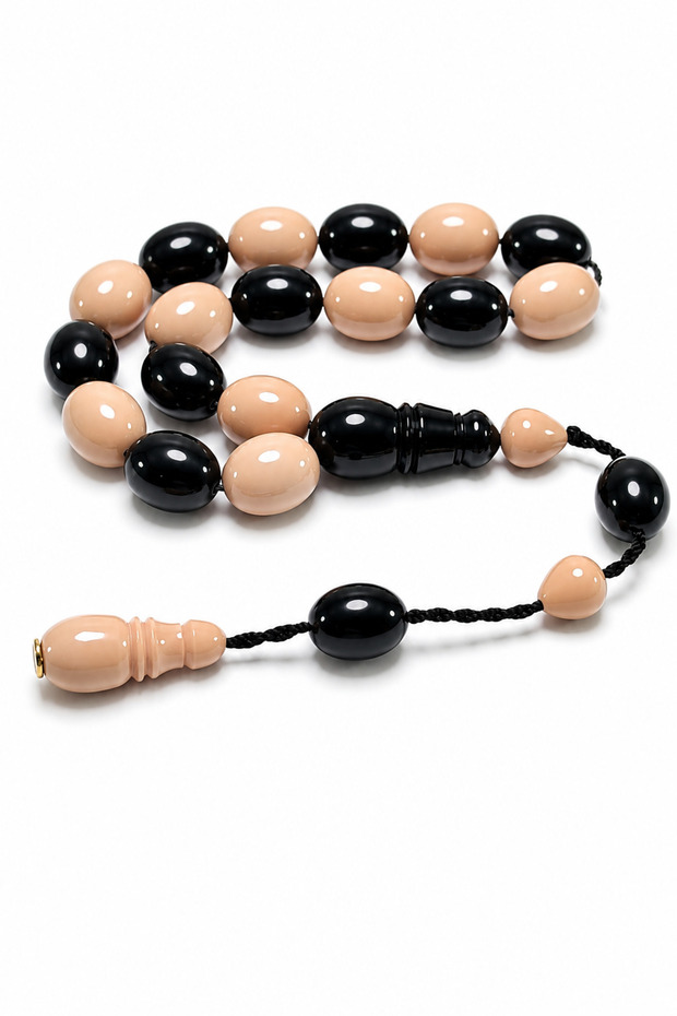 Sıkma Ateş Amber Mascot Large Grain Special Design Men's Prayer Beads