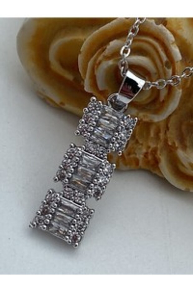Baget Stone Jeweler Craftsmanship Necklace - Silver Color -