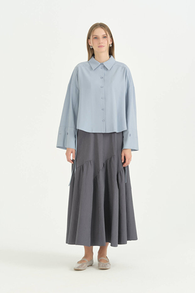 Oversize Modal Shirt - Light Blue