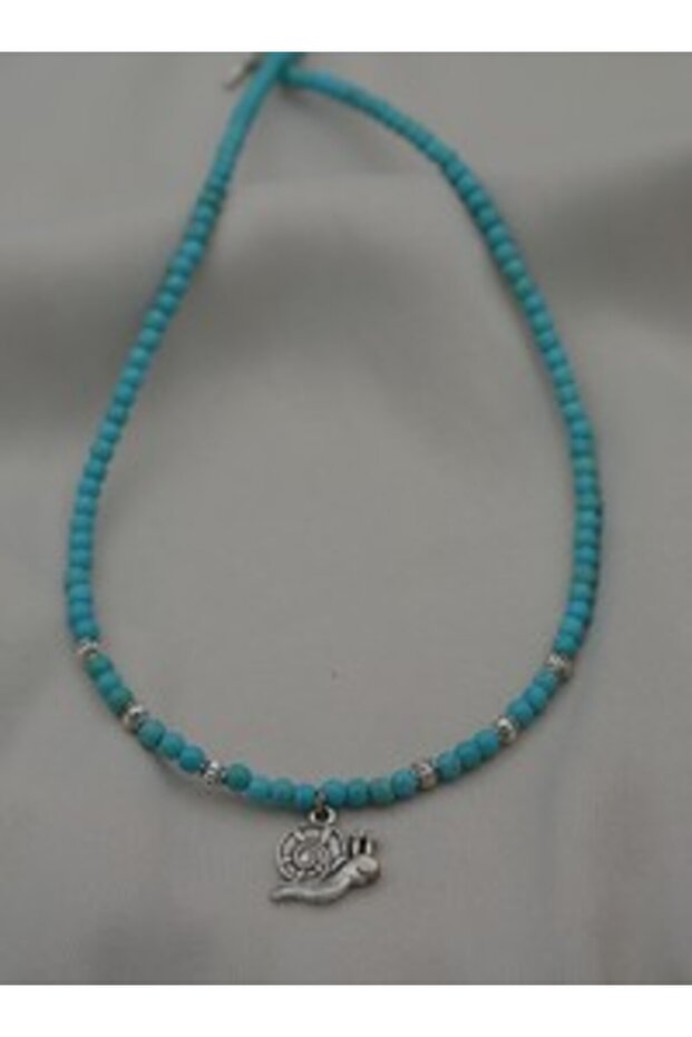 Snail Figured Necklace - Turquoise -