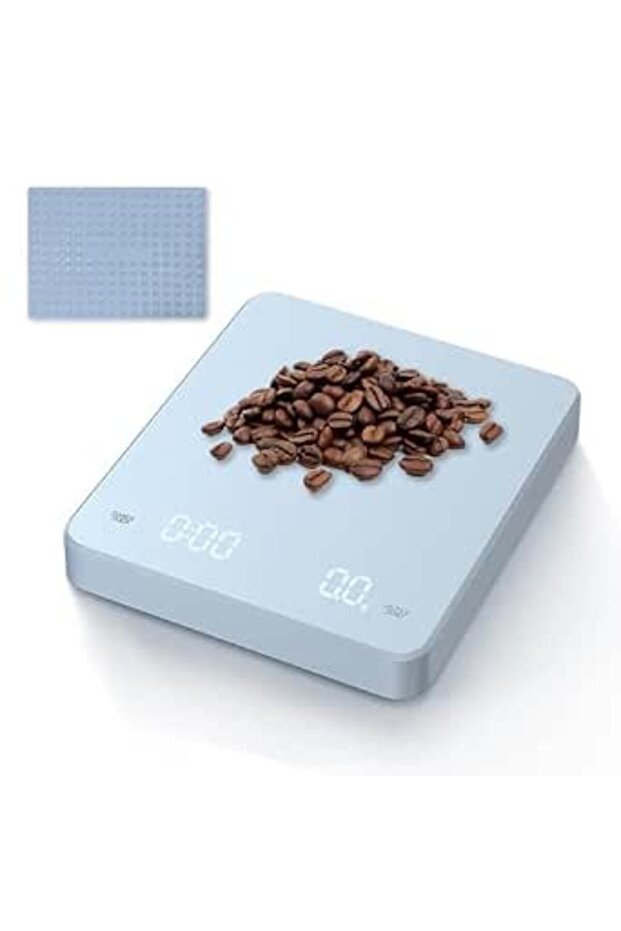 Coffee Scale with Timer, 3kg 0.1g High Precision Digital Espresso & Drip Scale, USB Rechargea