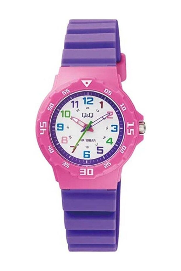 Kids Unisex Analog Quartz Watch VR19J013Y, Pink/Purple Strap