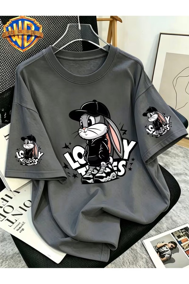 Printed T-Shirt. Short Sleeve Summer & Spring Casual.Bay - Top, Clothing