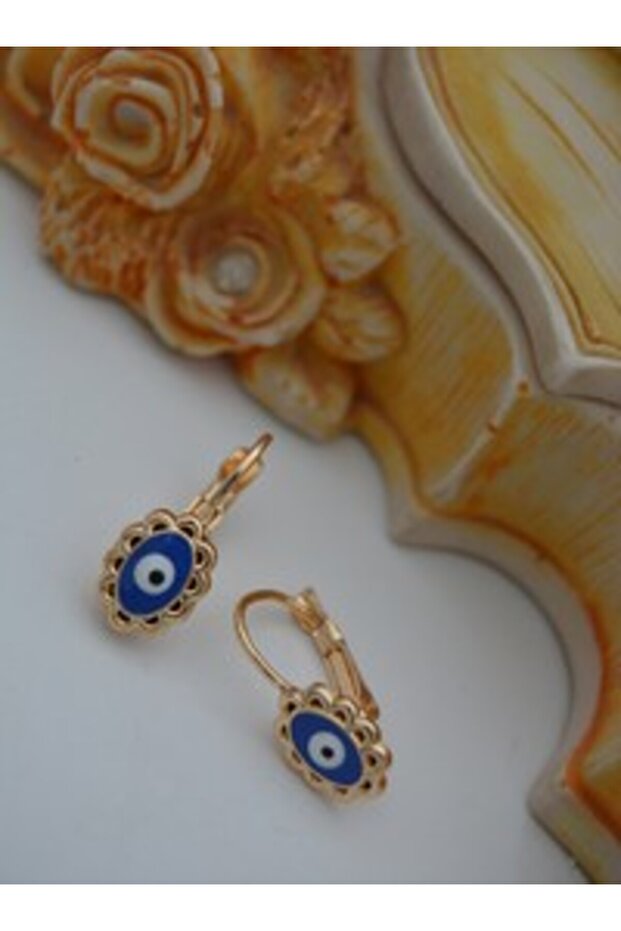 Mineli Nazar Mini Earrings - Gold Color -