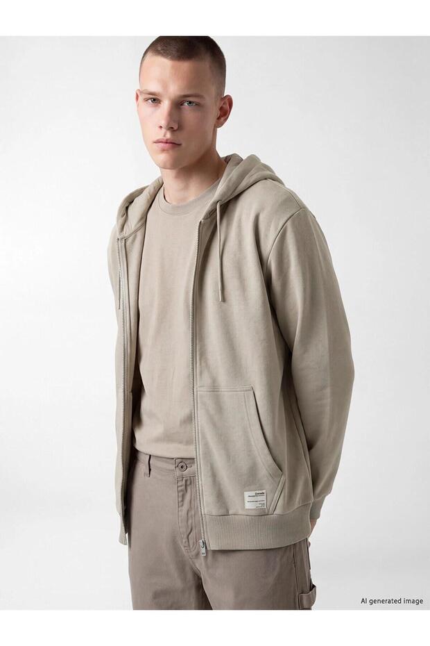 Hooded Men's Zippered Sweatshirt (W6)