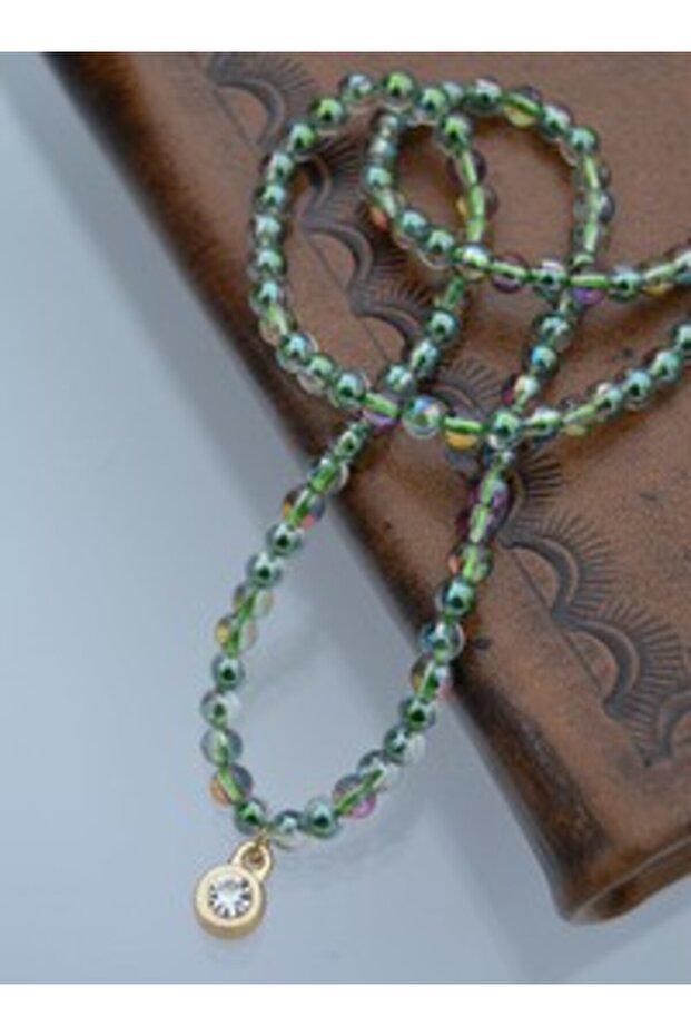 4mm Crystal Quartz Necklace - Multicolor -