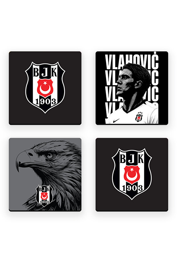 Vlahovic Eagle Wooden Coasters (Set of 4) - Licensed Original