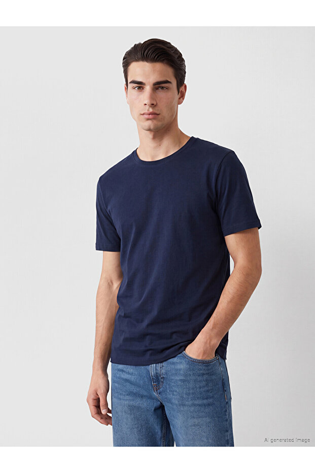 Nevavm Regular Fit Thin Fabric T-Shirt with Difference /03