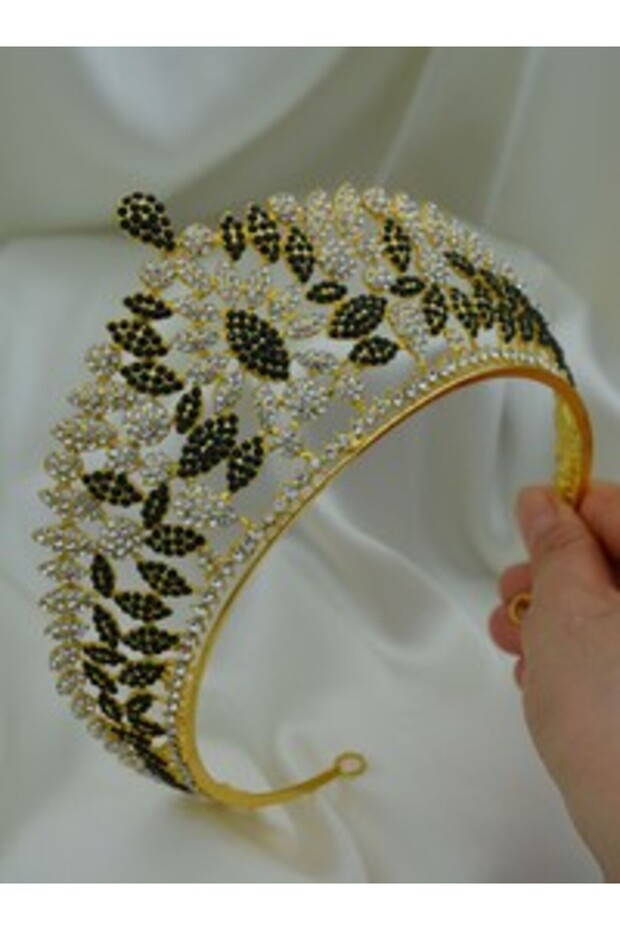 Wedding Engagement Henna Bridal Crown - Gold Color -