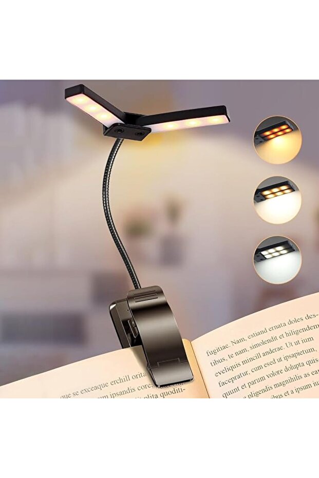 Book Light,LOOPITYS, 9 Modes, LED Clip Reading Light, Eye-Care USB Rechargeable Reading Lamp for Kid