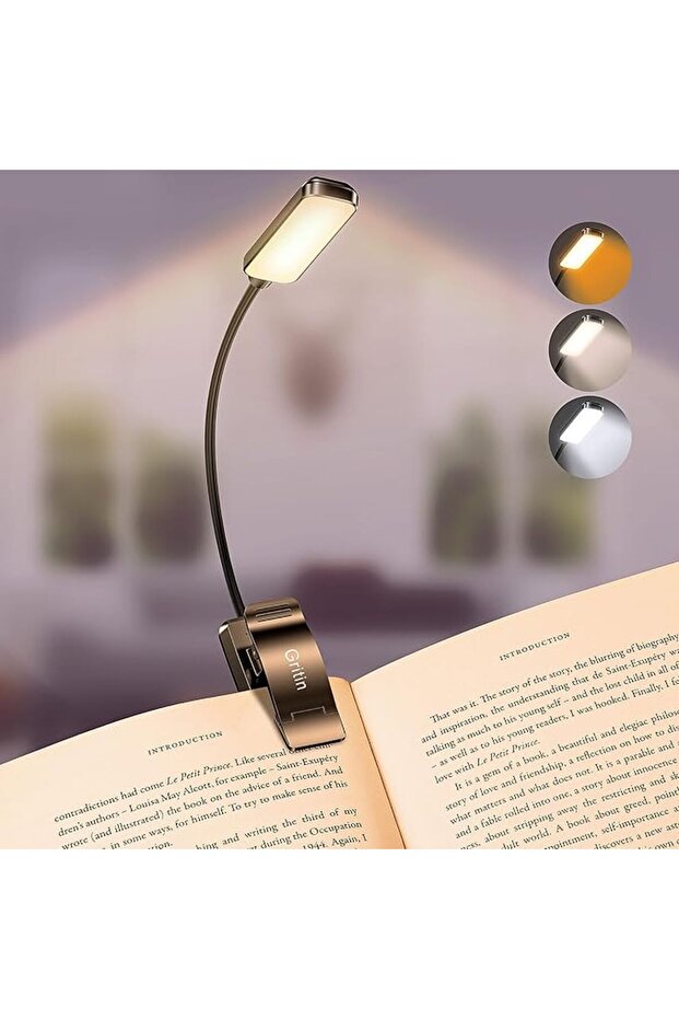 مصباح قراءة LED قابل لإعادة الشحن بـ 9 مصابيح للقراءة في السرير