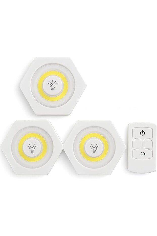 LED Lights with Remote Control – 3 Adjustable Lighting Levels for Closet or Wall, Includes 30-