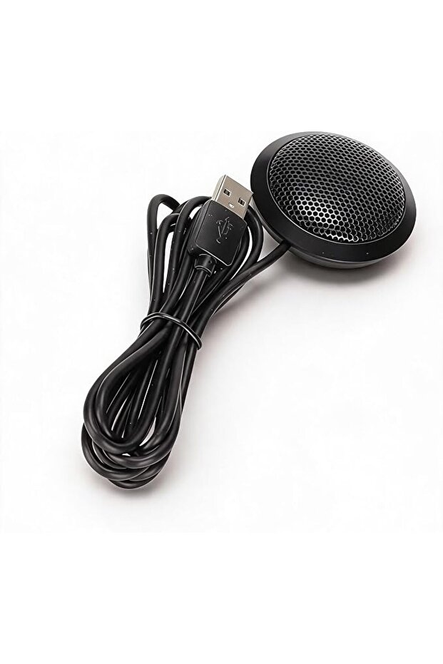 ميكروفون USB صغير للمكتب، ميكروفون محمول للمؤتمرات مع خاصية تقليل الضوضاء، 360 درجة ° جهاز متكامل متعدد الاتجاهات