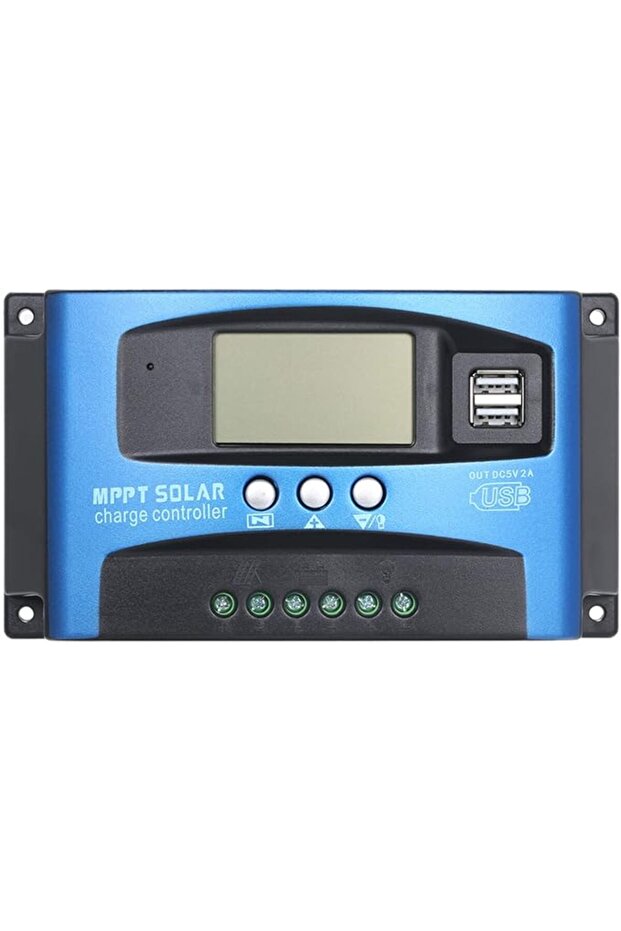 100A MPPT Solar Charge Controller, Panel Charger Regulator With Dual USB LCD Display, Auto Cel