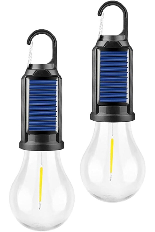 فانوس تخييم LED، مصباح شمسي محمول مع 3 أوضاع إضاءة، مصباح طوارئ يعمل بالبطارية