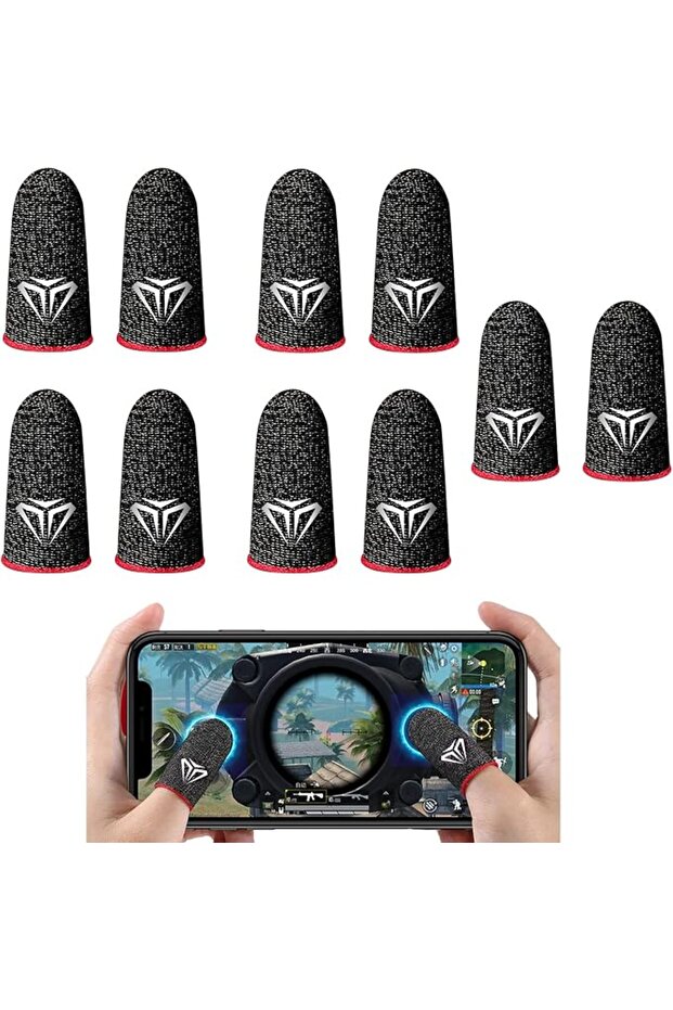 Mobile Game Controller Finger Sleeve Sets, Anti-Sweat Breathable Full Touch Screen Sensitive S