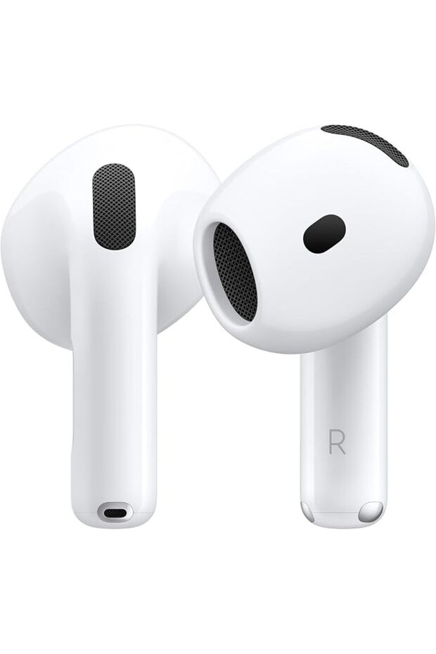 سماعات أذن لاسلكية Apple AirPods 4، سماعات رأس بلوتوث، صوت مكاني مخصص، تعرق وماء