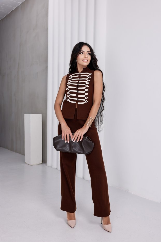 Sleeveless Cavalry Trousers Suit