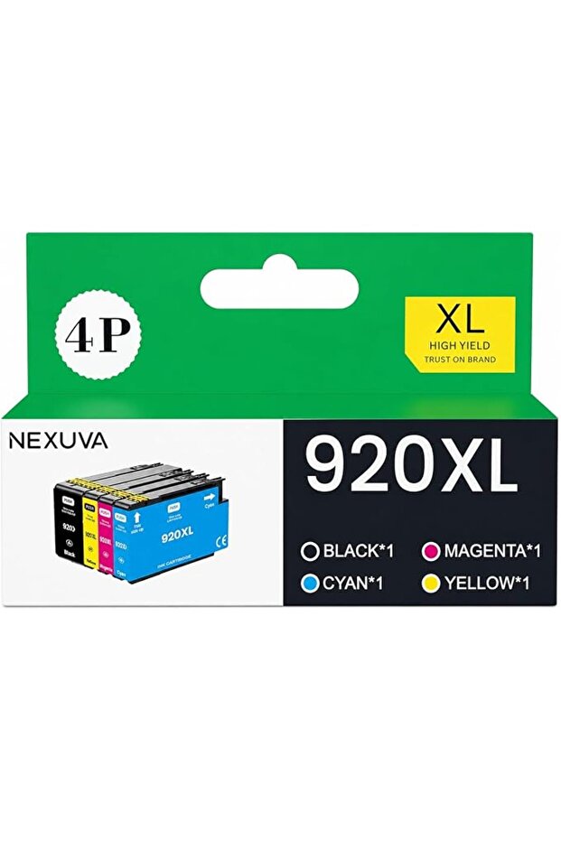 خراطيش حبر 920XL متوافقة مع طابعات HP Officejet 6500 6500A 6000 7000 7500 7500A E709، عالية الإنتاجية، B