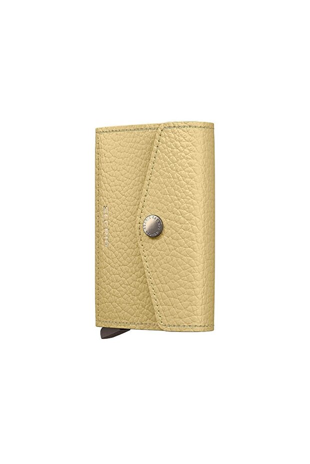 Envelope Wallet Pebble Card Holder Wallet, Light Yellow