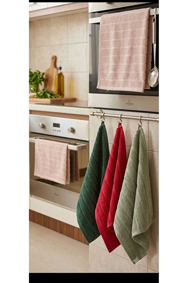 (Set of 4) Decorative 100% Cotton 45X70Cm. Jacquard Kitchen Towel, Hand and Face Towel, Cleaning Cloth