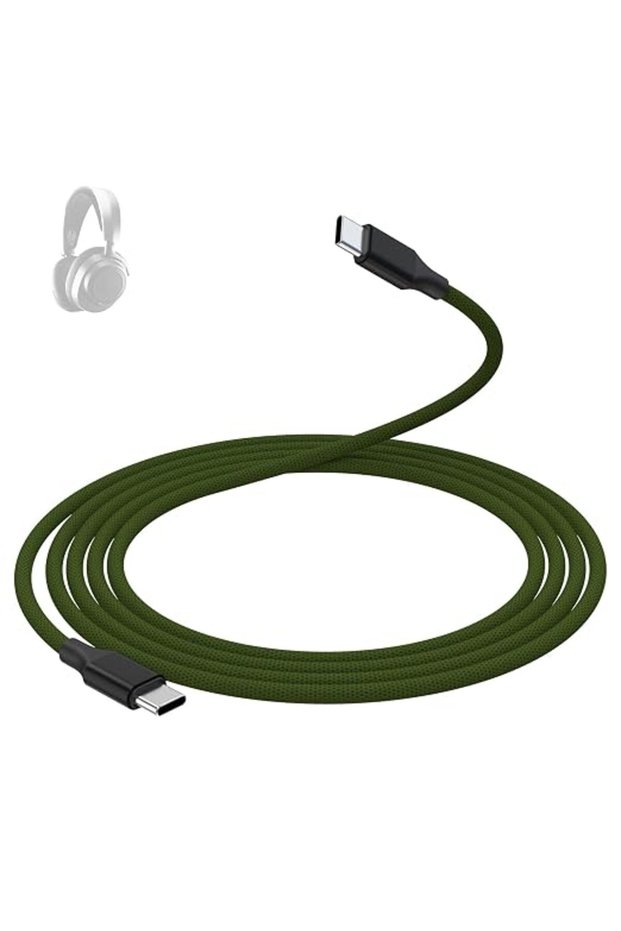 كابل USB C إلى USB C للصوت والشحن بطول 6.6 قدم، سلك بديل من النوع C متوافق مع SteelSeries Arc