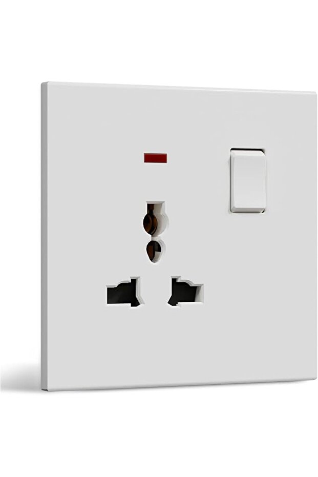 مقبس كهربائي أحادي عالمي مع مؤشر LED، مقبس حائط للحاسوب الشخصي