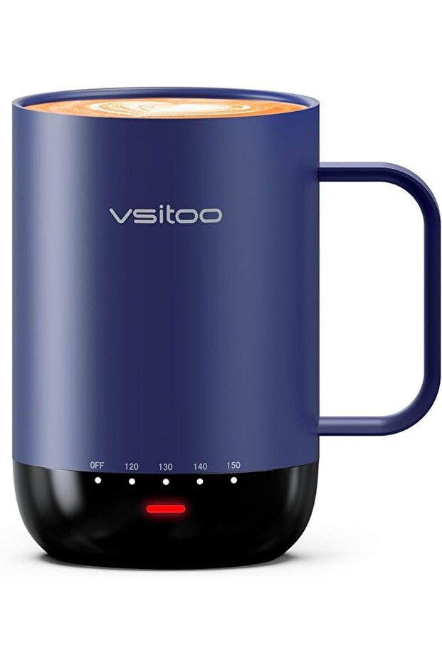 كوب قهوة ذكي ذاتي التسخين VSITOO S3 Pro سعة 16 أونصة مع التحكم في درجة الحرارة