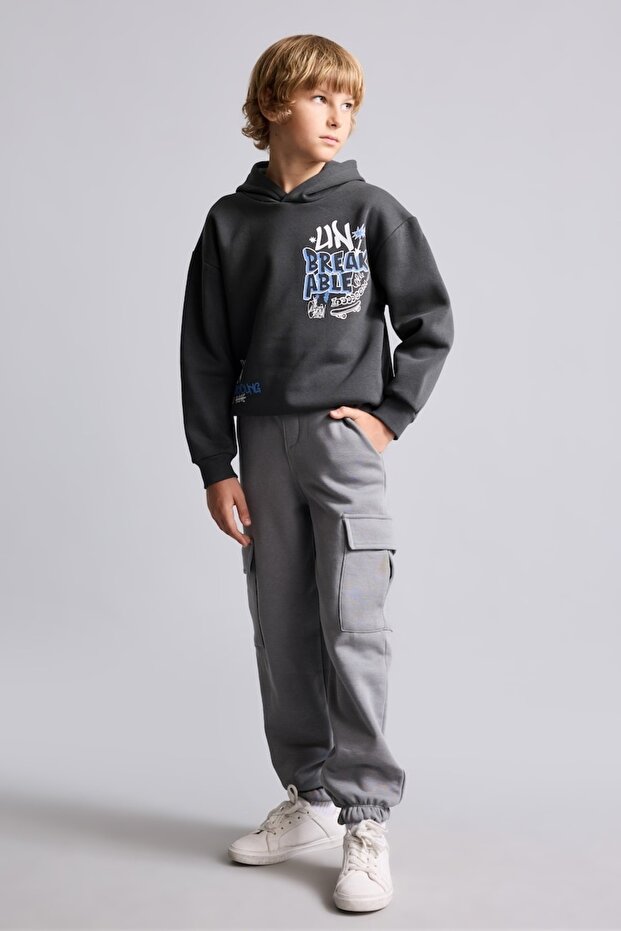 Boy's Tracksuit Bottom I0116A8/Gr67 Grey