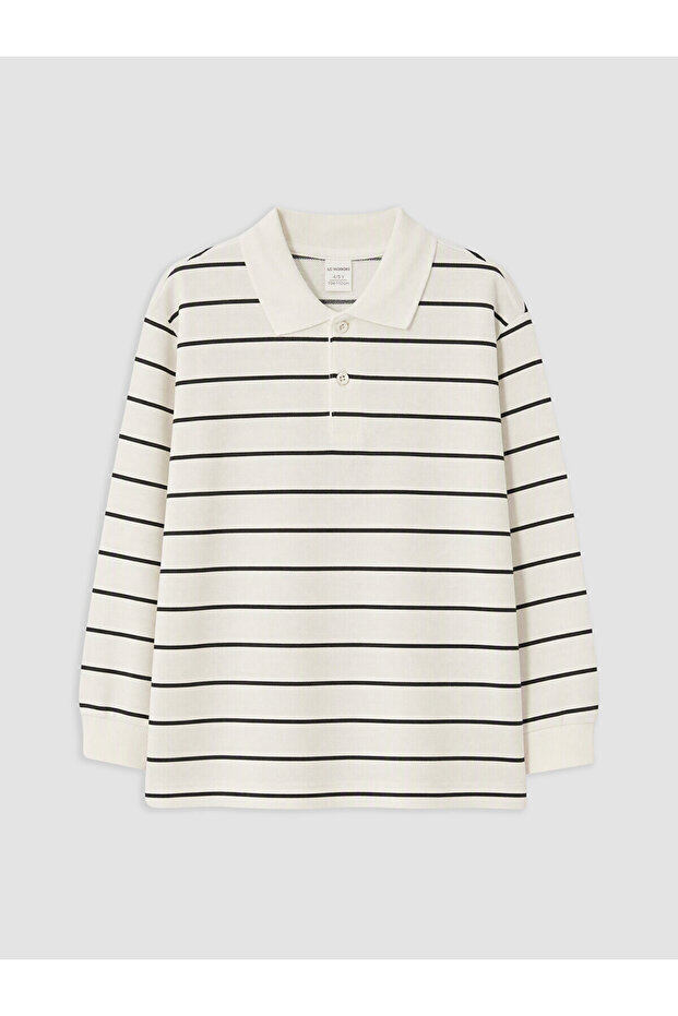 Two Mt Shop Quality Polo Collar Striped Boys' T-Shirt