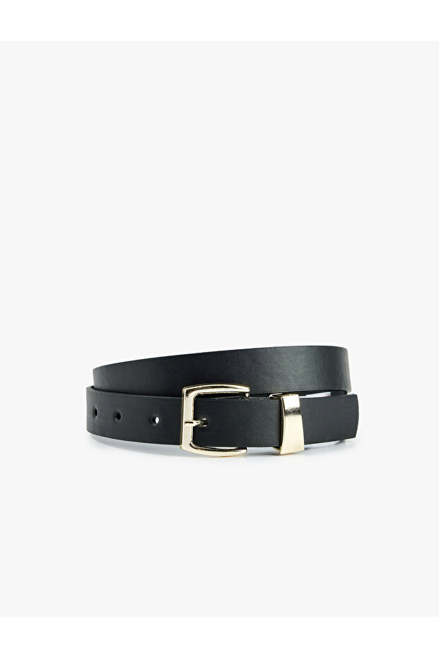 Buckle Faux Leather Belt