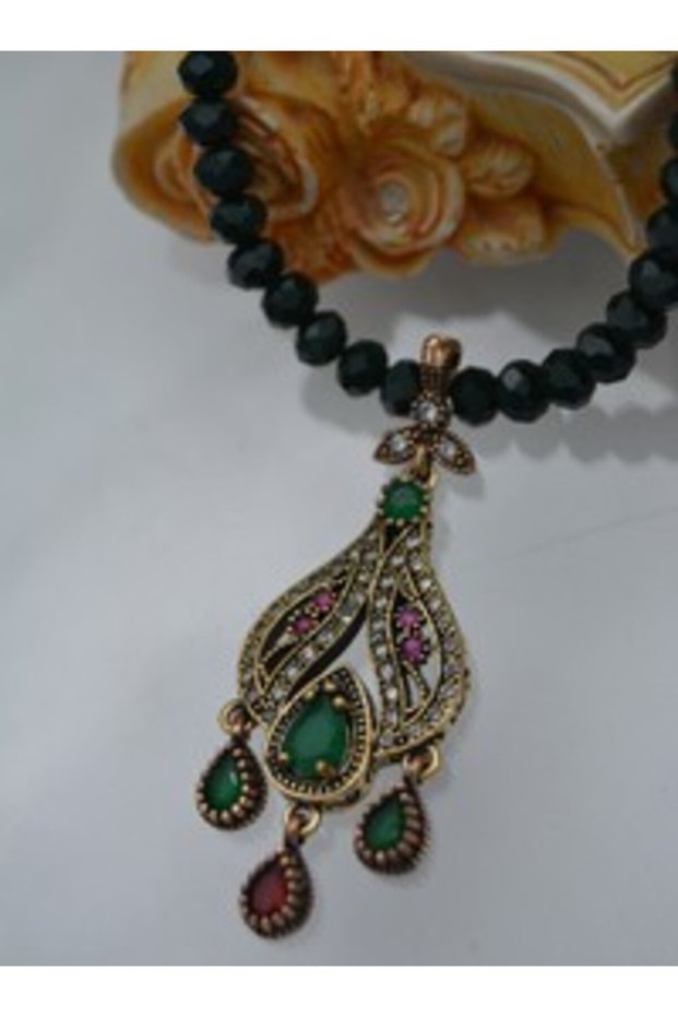 Special Design Ruby Emerald Necklace - Multi-Colored -