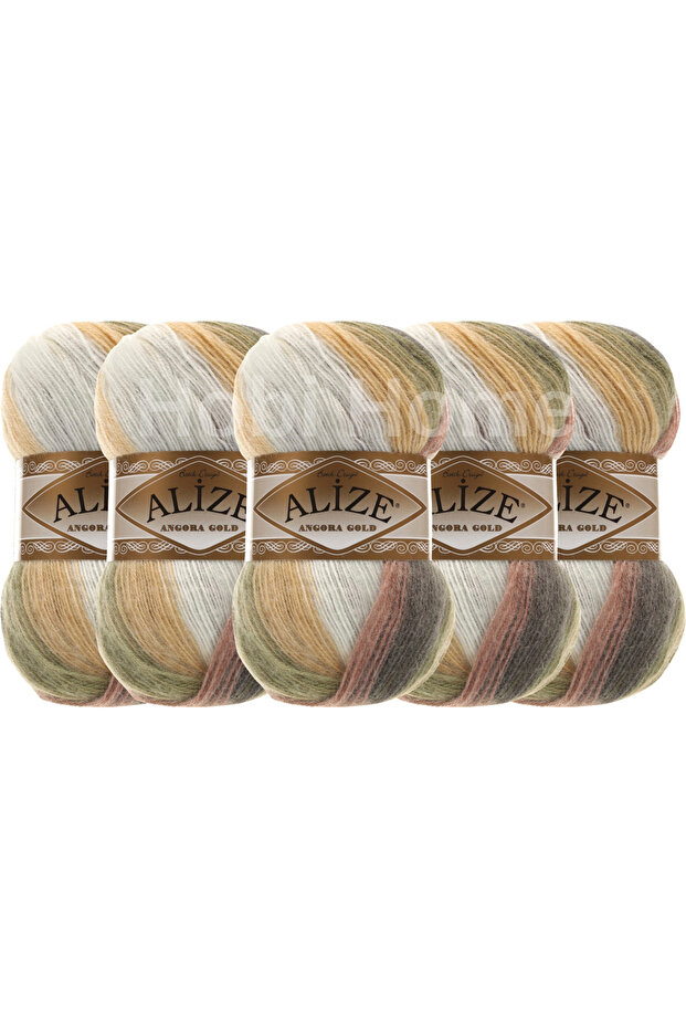 Angora Gold Batik Hand Knitting Yarn 5 Pack 500 Gr - Color 1893