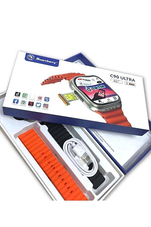 Smart Berry C90 Ultra - 4G LTE Android Smartwatch with SIM Support & Touchscreen Display
