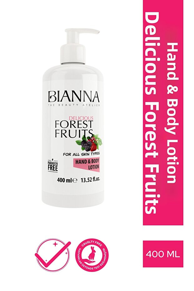 Hand and Body Lotion - Moisturizing Hand and Body Cream with Forest Fruit Extract - 400ml