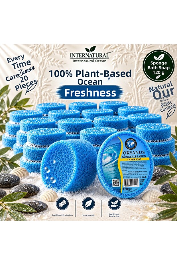 Internatural Ocean Sponge Herbal Bath Soap 20 Pack (20 X 120 g)