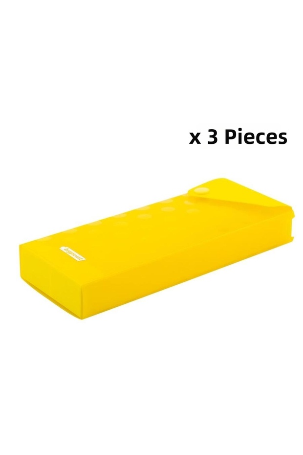 Box Pen Holder Yellow X 3 Pieces