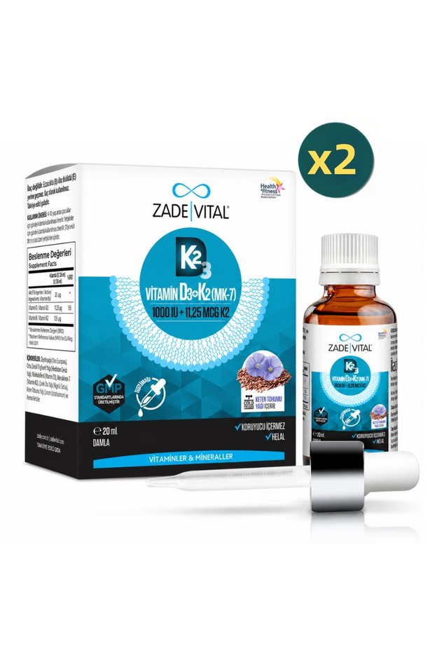 Vitamin D3K2 1000 Iu Drops 20 ml 2-Pack