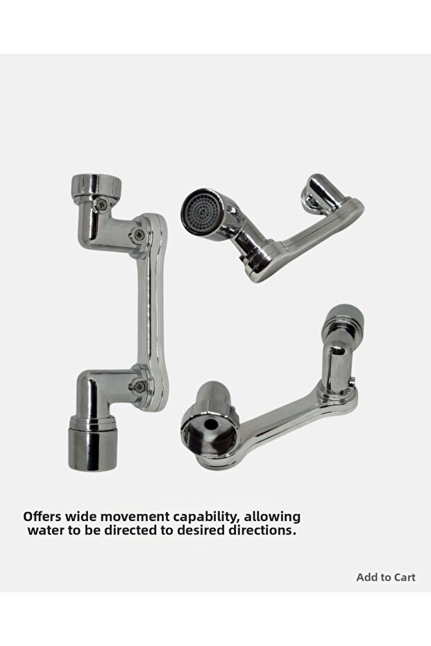 Spt-Gld 1080 ° Rotatable Faucet Spout – Water-Saving, Flexible, and 360° ° Dual Axis (155026) Head Unit (Ko
